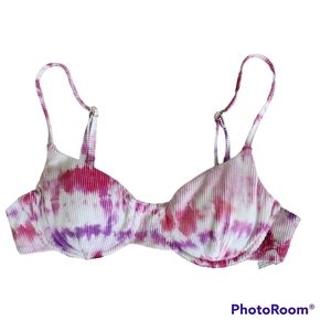 Victoria's Secret PINK Pastels TIe-Dye Underwire Padded Bikini Top Medium